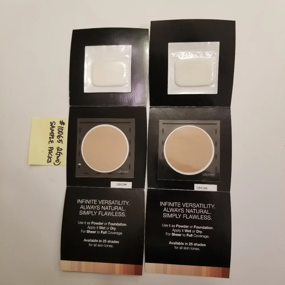 ✅Lancòme Dual Finish Powder 2 *SAMPLE* Packs with Puffs #10065, B39C